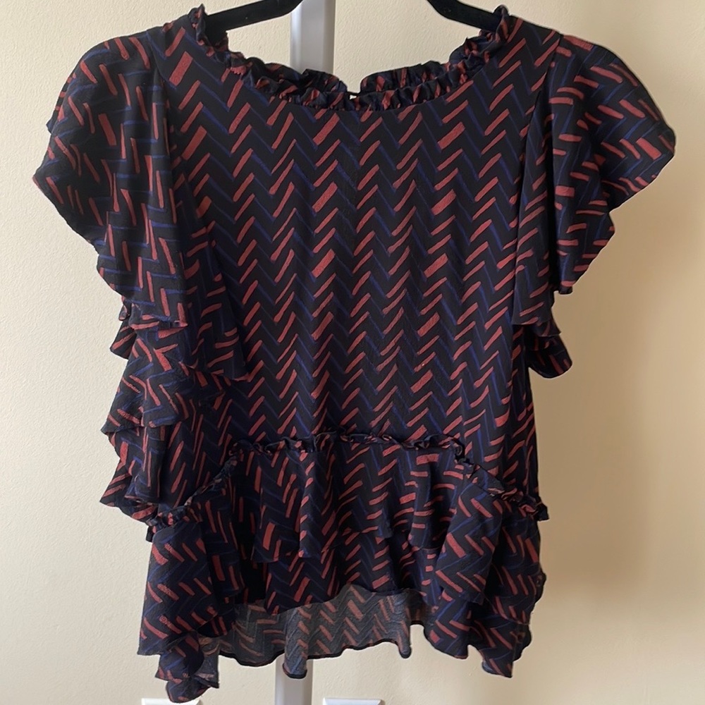 Apiece Apart New York ruffle top blouse, size US 4 - Picture 2 of 11